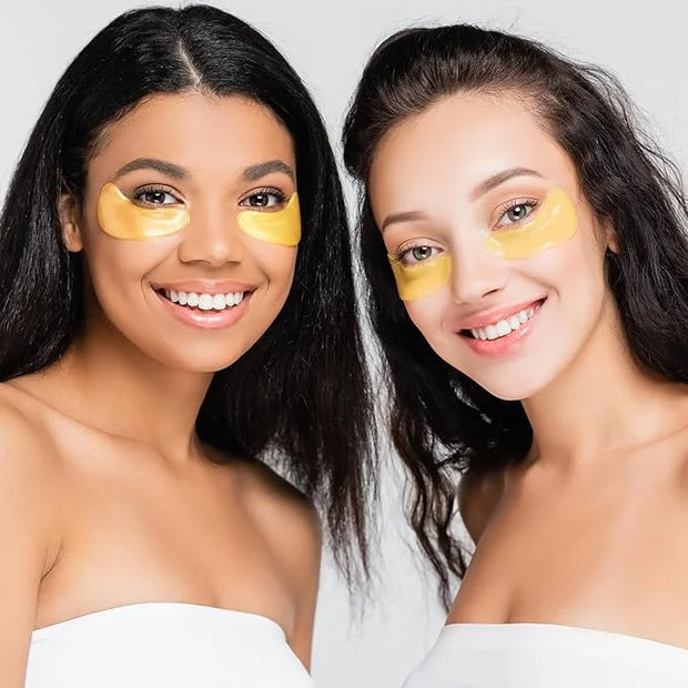 Under Eye Patches(24K Gold 15 Pairs), Gel Eye Mask for Reduce Dark Circles, Puffy Eyes,Undereye Bags, Wrinkles,-with Hyalu...