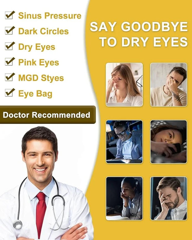 ProCIV FSA/HSA Eligible 16 Packs Steam Eye Masks for Dry Eyes Heating Eye Mask Warm Compress for Eyes Relief Stress, Eye F...