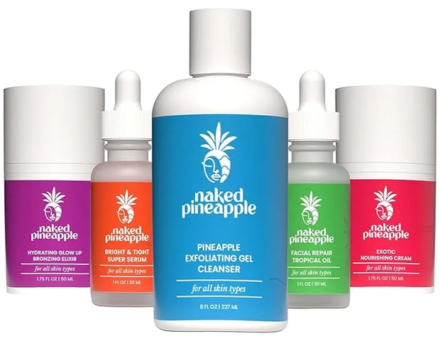 VIP Bundle - Gel Cleanser, Super Serum Facial Repair, Nourishing Cream, and Bronzing Elixir - Your Glow-Up Essentials - Pr...