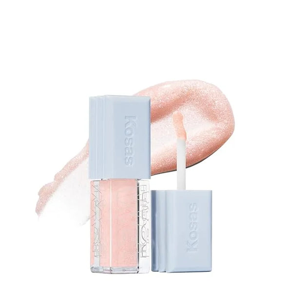 Kosas Wet Lip Oil Gloss - Hydrating Lip Plumping Treatment with Hyaluronic Acid & Peptides, Non-Sticky Finish (Exposed) - ...