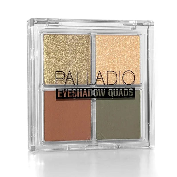 Palladio Eyeshadow Quads, Velvety Pigmented Blendable Matte, Metallic & Shimmer Finishes, Creamy Formula, Four Way Quad Ey...