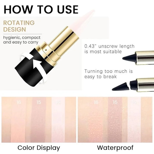Kaely 2Pcs Quartz Queen White Gel Eyeliner Pencil, Natural Cream Eye Liner Waterproof Smudge Proof, Matte Waterline Eyelin...