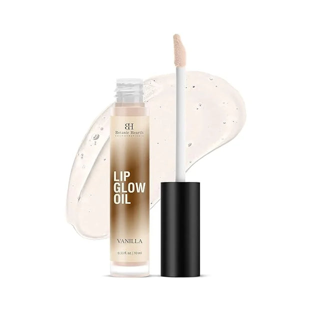 Botanic Hearth Lip Glow Oil with Vanilla flavor | Moisturizing & Hydrating Lip Gloss Oil for Dry Lips | Transparent Gloss ...