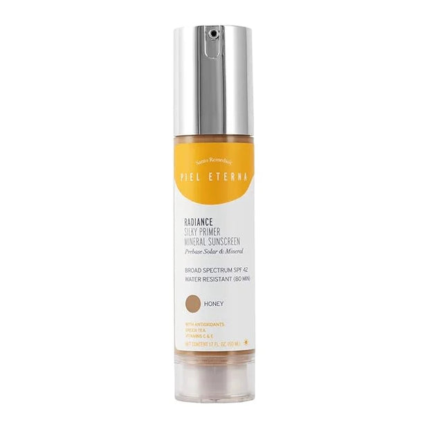 Santo Remedio, Piel Eterna, RADIANCE Silky Primer Mineral Sunscreen with SPF 42 (1.7 Fl Oz), Tinted Broad Spectrum Protect...