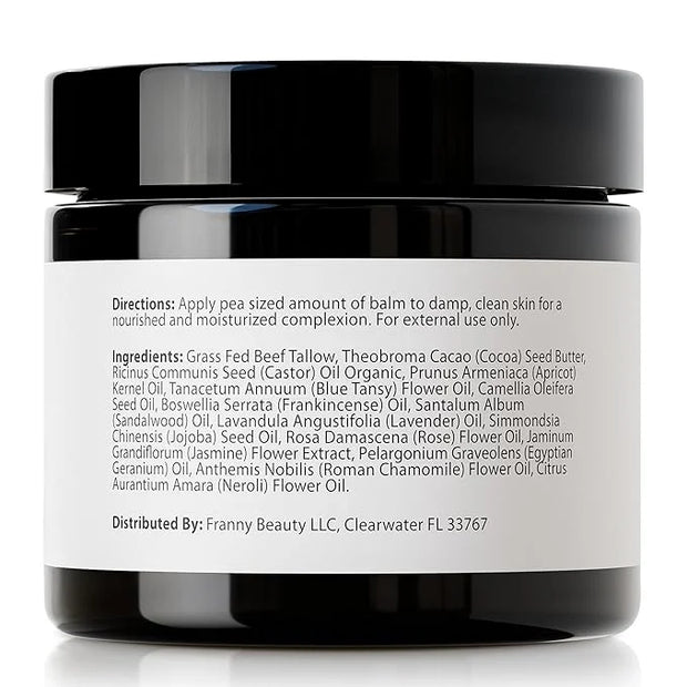Beef Tallow For Face & Body | Grass Fed & Finished Beef Tallow Balm Infused with Essential Oils (Lavender, Jojoba) | Face ...