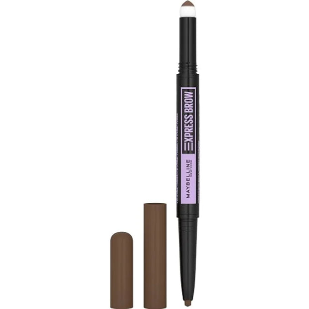 Maybelline Express Brow 2-In-1 Pencil and Powder Eyebrow Makeup, Medium Brown, 1 Count - Product Image