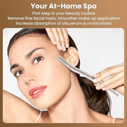 Eyebrow Razor Dermaplaning Tool with 10 Blade Refills Exfoliating Face Razors for Women Facial Razor for Peach Fuzz and Ey...