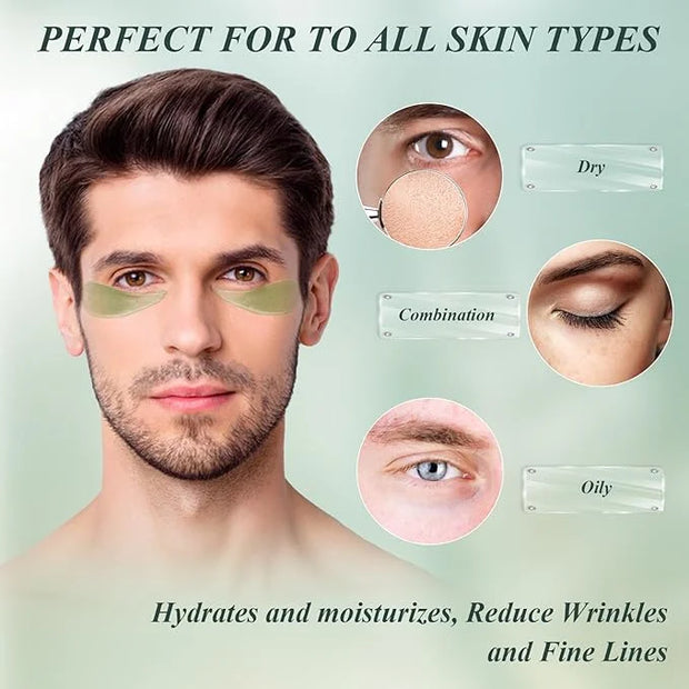 Under Eye Patches for Puffy Eyes and Dark Circles – 60 PCS Aloe Vera Under Eye Mask with Pure Natural Extracts to Combat P...