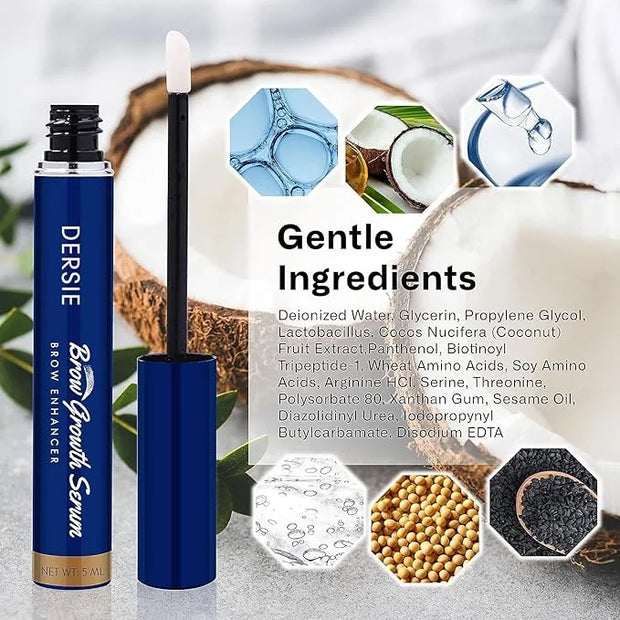 Dersie Eyebrow Growth Serum Rapid: for Thicker Brows in 4 Weeks (Pack of 2) - Product Image