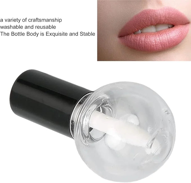 10Pcs 5ml Empty Lip Gloss Tubes Containers Cute Ball Type Plastic Refillable DIY Lip Gloss Bottle, Reusable Empty Bottle T...