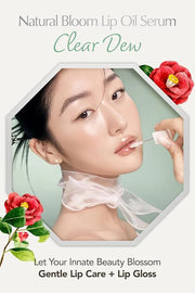 Natural Bloom Korean Lip Oil Serum 0.14 fl oz | Moisturizing Lip Booster Plumping Oil Serum Enriched w/Camellia & Safflowe...