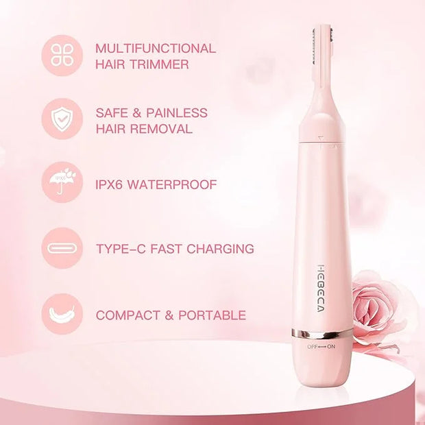Nose Hair Trimmer for Women, 3in1 Electric Eyebrow Trimmer Waterproof Facial Hair Removal Rechargeable Hair Shaver Razor f...