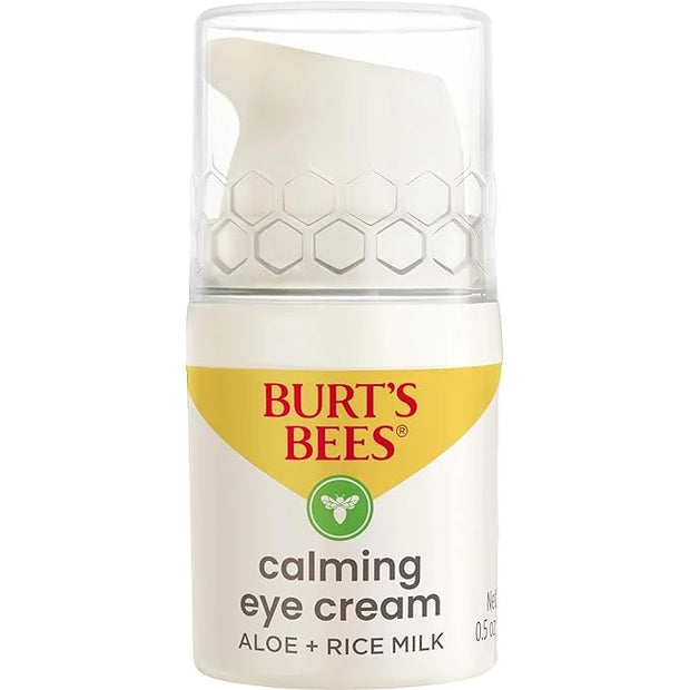 Burt's Bees Calming Eye Cream With Aloe and Rice Milk, Moisturizes Without Causing Redness or Irritation, 98.7 Percent Nat...