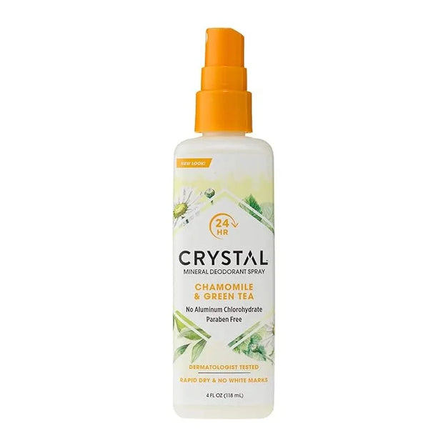 Crystal Essence Mineral Deodorant Spray, Chamomile & Green Tea 4 oz (Pack of 12) - Product Image