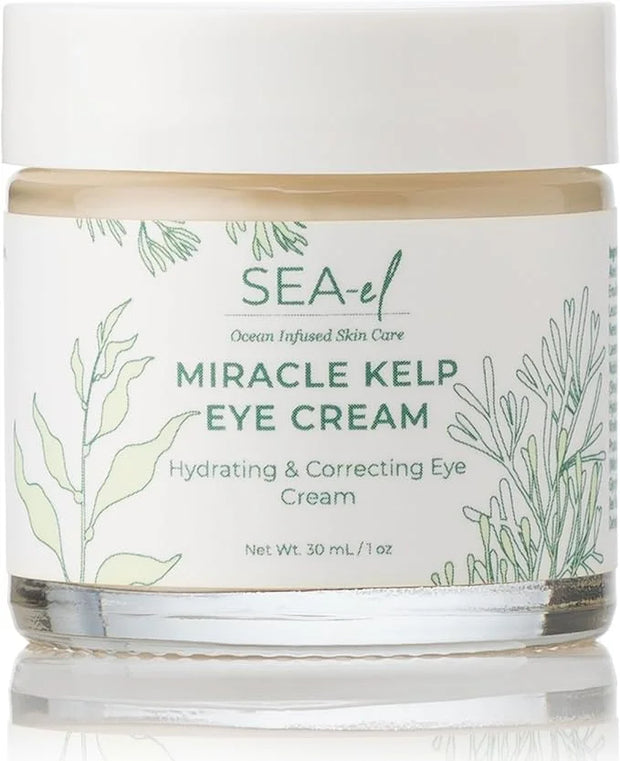 Miracle Sea Kelp Eye Cream Hydrating & Correcting Yerba Mate Caffeine & Hyaluronic Acid for Dark Circles Bags & Puffiness ...