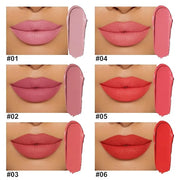 6pcs Matte Lip Gloss Set for Women,Highly Pigmented Velvet Lip Stain，Long Lasting，Waterproof Lip Makeup，Nude，Brown - Produ...