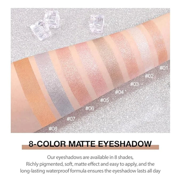 Monochrome Pressed Eyeshadow, Waterproof Neutral Powde Mini Eyeshadow, sombras para ojos, Talc, Paraben & Cruelty Free (H0...