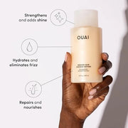 OUAI Medium Shampoo and Conditioner Set - Sulfate Free Shampoo and Conditioner for Medium Hair - Made with Keratin, Shea B...