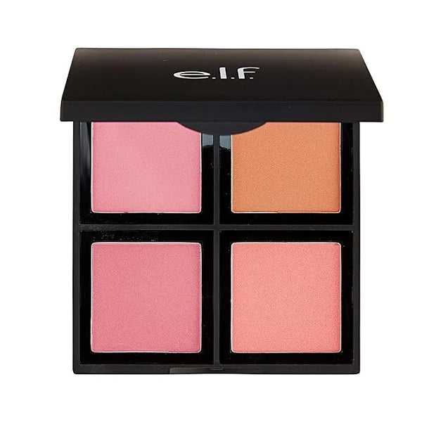 e.l.f. Cosmetics Powder Blush Palette, Four Blush Shades for Beautiful, Long-Lasting Pigment, Light - Product Image