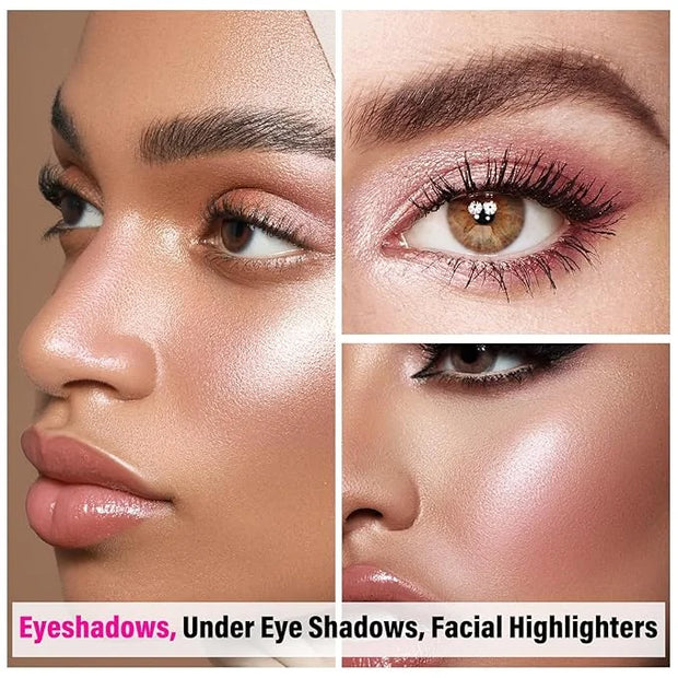 Boobeen 4-Color Makeup Palette, Highly Pigmented Glitter Eyeshadow