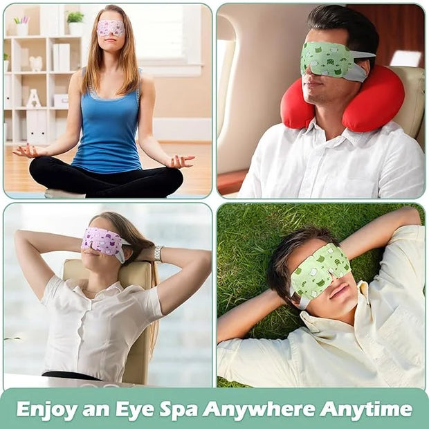 48 Pack Steam Eye Mask Disposable Self Heating Warm Compress for Dry Eyes, Unscented Lavender Rose Scented for Women Men S...