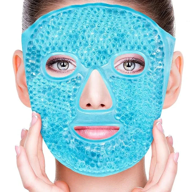 Bundle of CONBELLA Cold Face Eye Masks Ice Face Mask Hot Cold Compress and Ice Face Mask and Silicone Face Mask Cover Set ...