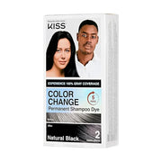 KISS Color Change Permanent Shampoo Dye, 100% Gray Coverage, Natural Plant & Herbal Extracts, All Hair Types, Moustache & ...