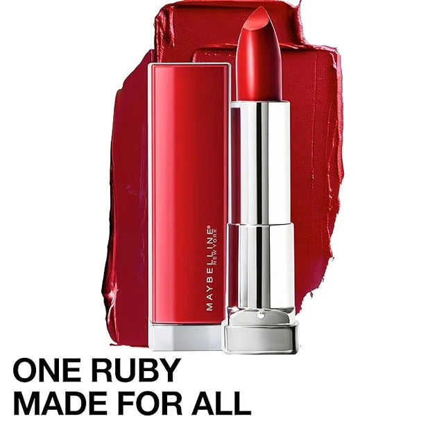 Maybelline Color Sensational Made for All Lipstick, Crisp Lip Color & Hydrating Formula, Ruby For Me, Red, 1 Count - Produ...