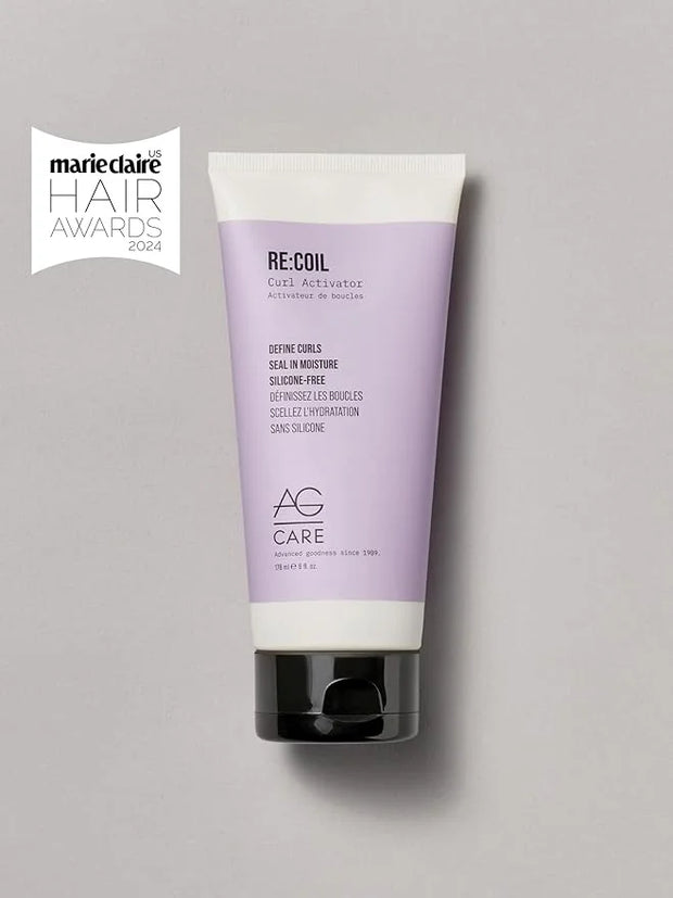 AG Care Re:Coil Curl Activator Curl Cream with Keratin Amino Acids - Ultra-Nourishing Curly Hair Cream for Defined, Health...