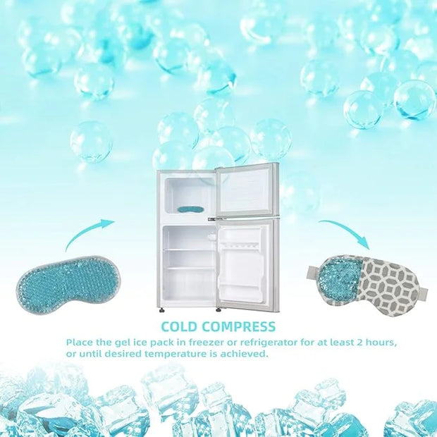 ZNÖCUETÖD Bundle of Cooling Face Mask Ice Face Mask for Puffy Face and Microwaveable Heat Eye Mask for Dry Eyes, Puffy Eye...