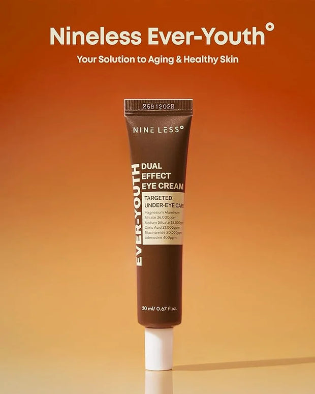 Ever-Youth Dual Effect Eye Cream Korean Skincare Instant Lifting Technology for Firm Eyes with Niacinamide Adenosine Hyalu...
