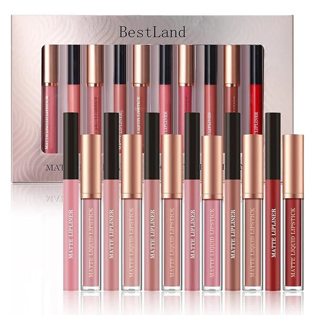 BestLand 12Pcs Matte Liquid Lipstick +