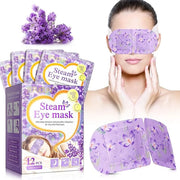 Steam Eye Mask, 12 Pack Lavender Heated Eye Masks, Disposable Moist Heat Compress for Dry Eyes, Warm Sleep Eye Mask for Pu...
