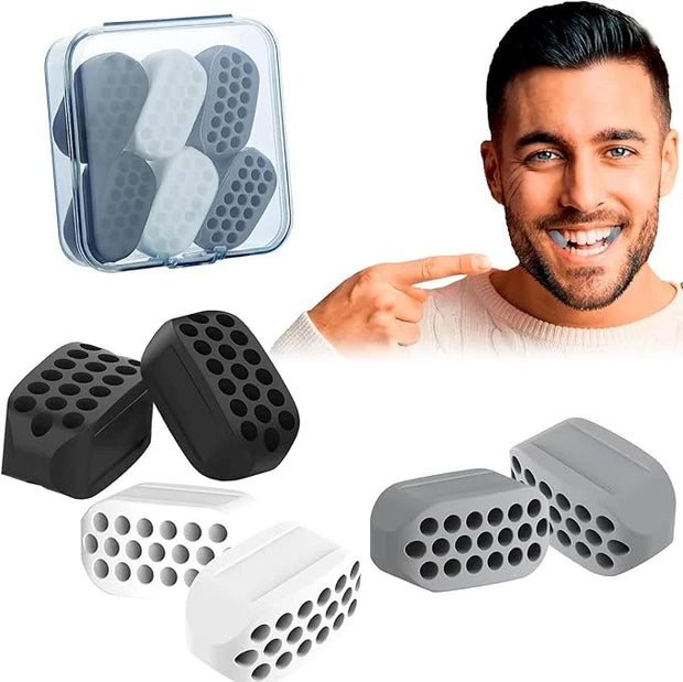 Jaw Exerciser for Men 3 Resistance Levels Jawline 6 Pcs - Product Image