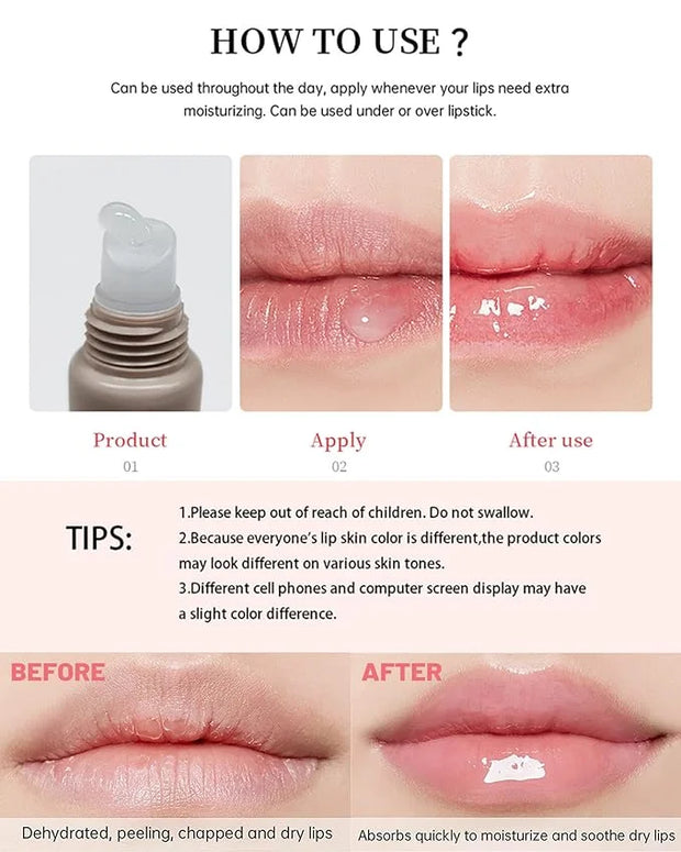 Tinted Lip Butter Balm,3 Colors Vanilla Brown Pink Lip Balm Hydrating Lip Gloss, Non Sticky High Shiny Lip Glow Oil Yummy ...