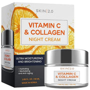 Korean Vitamin C & Collagen Face Moisturizer - Dermatologist Tested, Tightening- Anti-Aging, Clean Beauty, Cruelty-Free Sk...