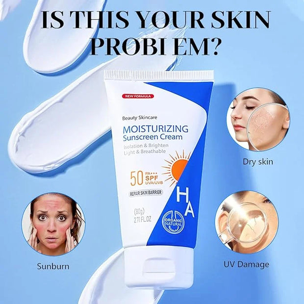 Hyaluronic Acid Body Sunscreen SPF 50, Sunscreen for Body & Face, Sunscreen Body Lotion Water Resistant, Hydrate Moisturiz...