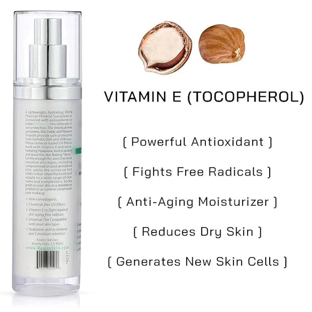 Reflect SPF 42 Tinted Mineral Sunscreen Lotion, Zinc Oxide & Titanium Dioxide, Hyaluronic Acid & Vitamin E, Acne Sunblock,...