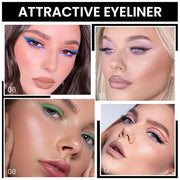 Kaely 4Pcs Light Blue Green Purple Red Gel Eyeliner Pencil,Cream Waterproof Smudge Proof Eye Liner,Halloween Makeup,Eye Bl...