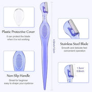 Mudder 21 Pcs Eyebrow Razor Eyebrow Shaver Facial Razor Multipurpose Face Trimmers with Precision Cover for Women Makeup C...