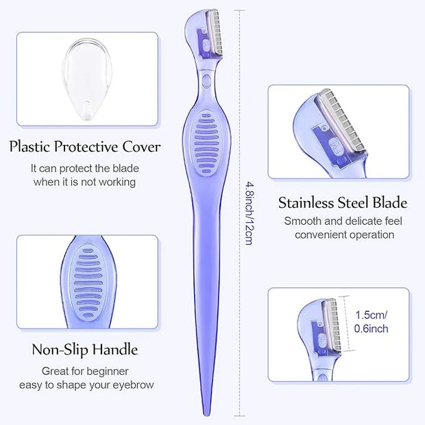 Mudder 21 Pcs Eyebrow Razor Eyebrow Shaver Facial Razor Multipurpose Face Trimmers with Precision Cover for Women Makeup C...