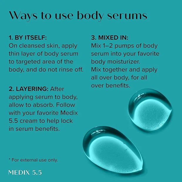 MEDIX 10% Glycolic Acid + Lactic Acid Leave-On Exfoliating Body Gel | AHA Exfoliant Body & Face Serum Refines + Softens Dr...