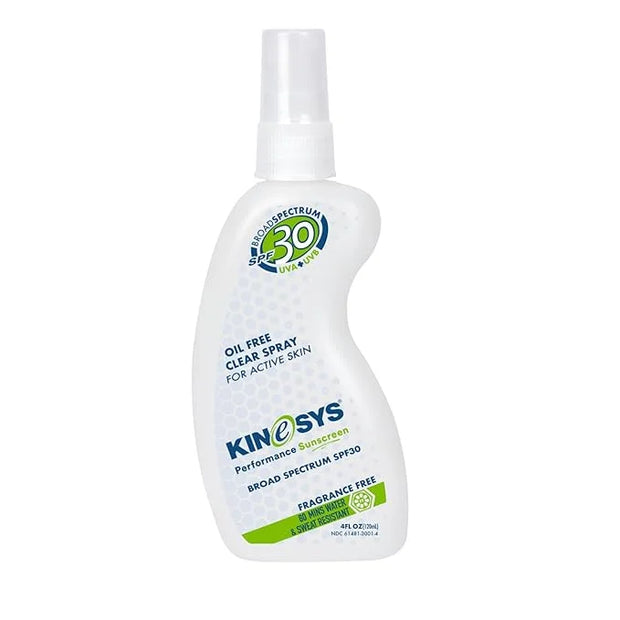 KINeSYS Fragrance Free Clear Spray Sunscreen for sensitive skin, SPF 30, Hypoallergenic, Broad Spectrum UVA/UVB protection...