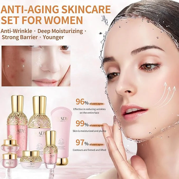 7-In-1 Anti-Aging Skin Care Set For Women Skincare Set Gift Set Birthday Gift Mother's Day Gift Valentine's Day Gift - Pro...