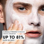 Mens Oil Control 4-Piece Skincare Set, for Oily & Acne Skin, including a Face Scrub, Skin-Clearing Toner, Light Moisturise...