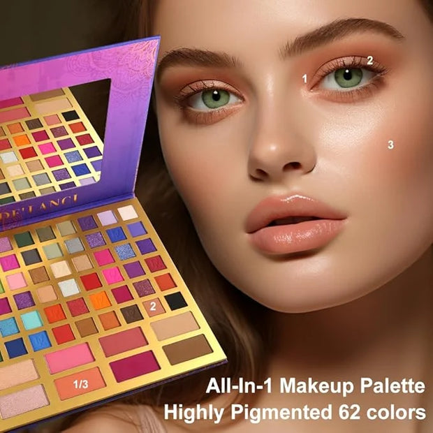 Large Eyeshadow Palette for Makeup Beginners, DE'LANCI Big