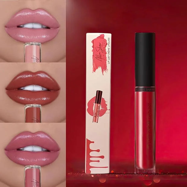 12 Color Cream Lip Gloss, 12 Colors Cream Texture Lipstick Waterproof, Long-Lasting Moisturizing Velvet Lip Gloss，Waterpro...