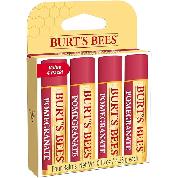 Burt's Bees Lip Balm - Pomegranate, Lip Moisturizer With Responsibly Sourced Beeswax, Tint-Free, Natural Origin Conditioni...