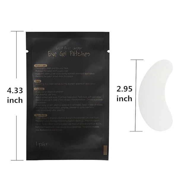 myaokue-up 100 Pairs Eye Gel Pads, Lint Free Under Eye Patches for Eyelash Extensions, Premium Eye Mask Beauty Tool Kit - ...