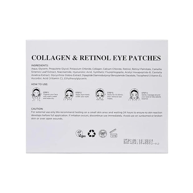 Under Eye Patches for Dark Circles,Puffy Eyes,20 Pairs Face Masks SkinCare With Collagen and Retinol for Anti wrinkles Smo...